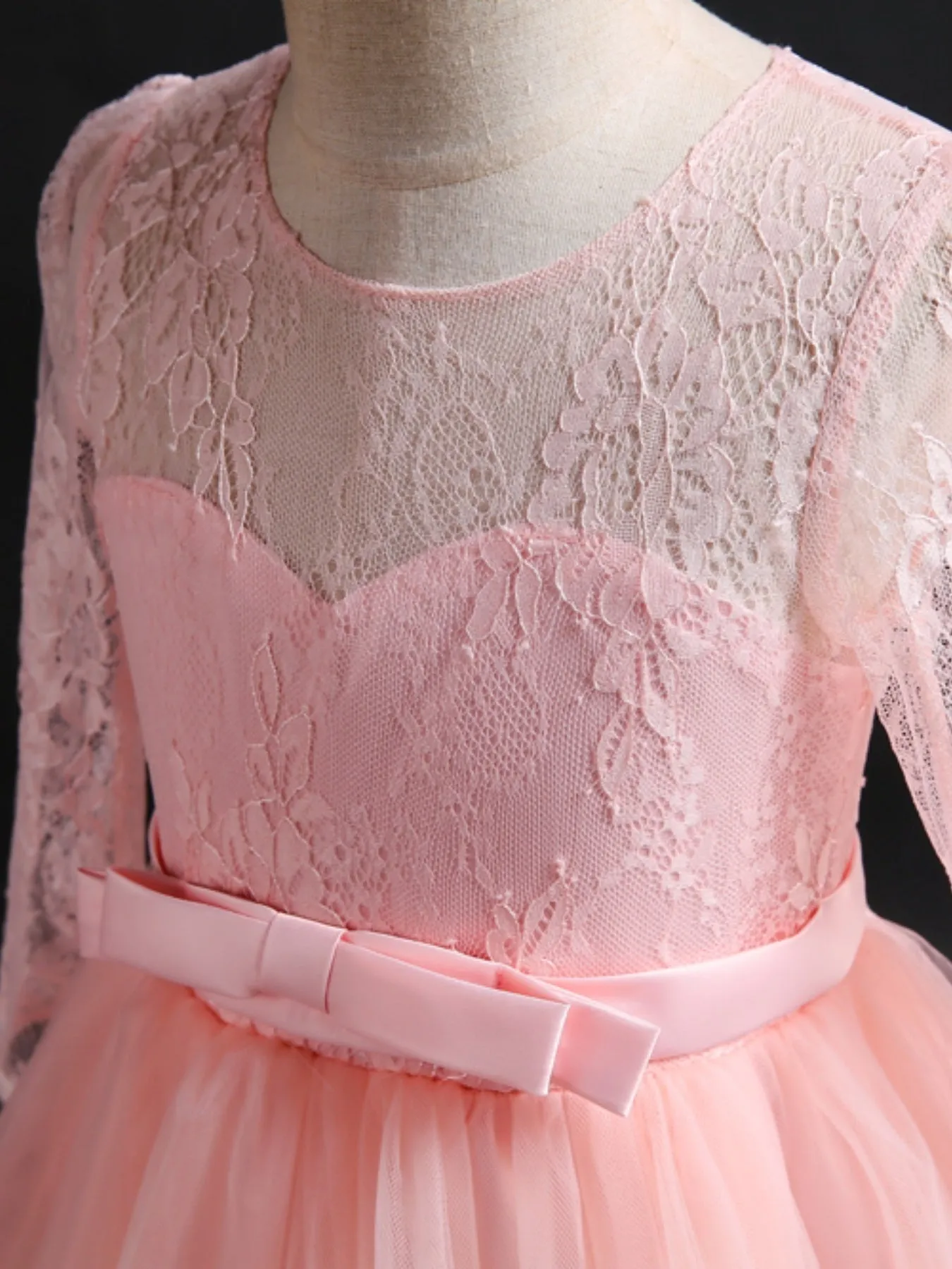 Girls Princess Mesh Formal Dress for Pageant, Wedding, and Evening Parties