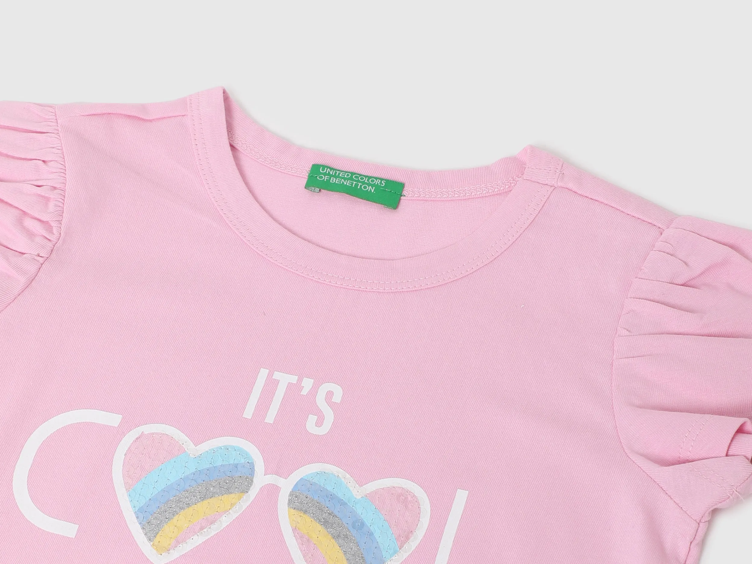 Girls Printed Round Neck T-Shirt