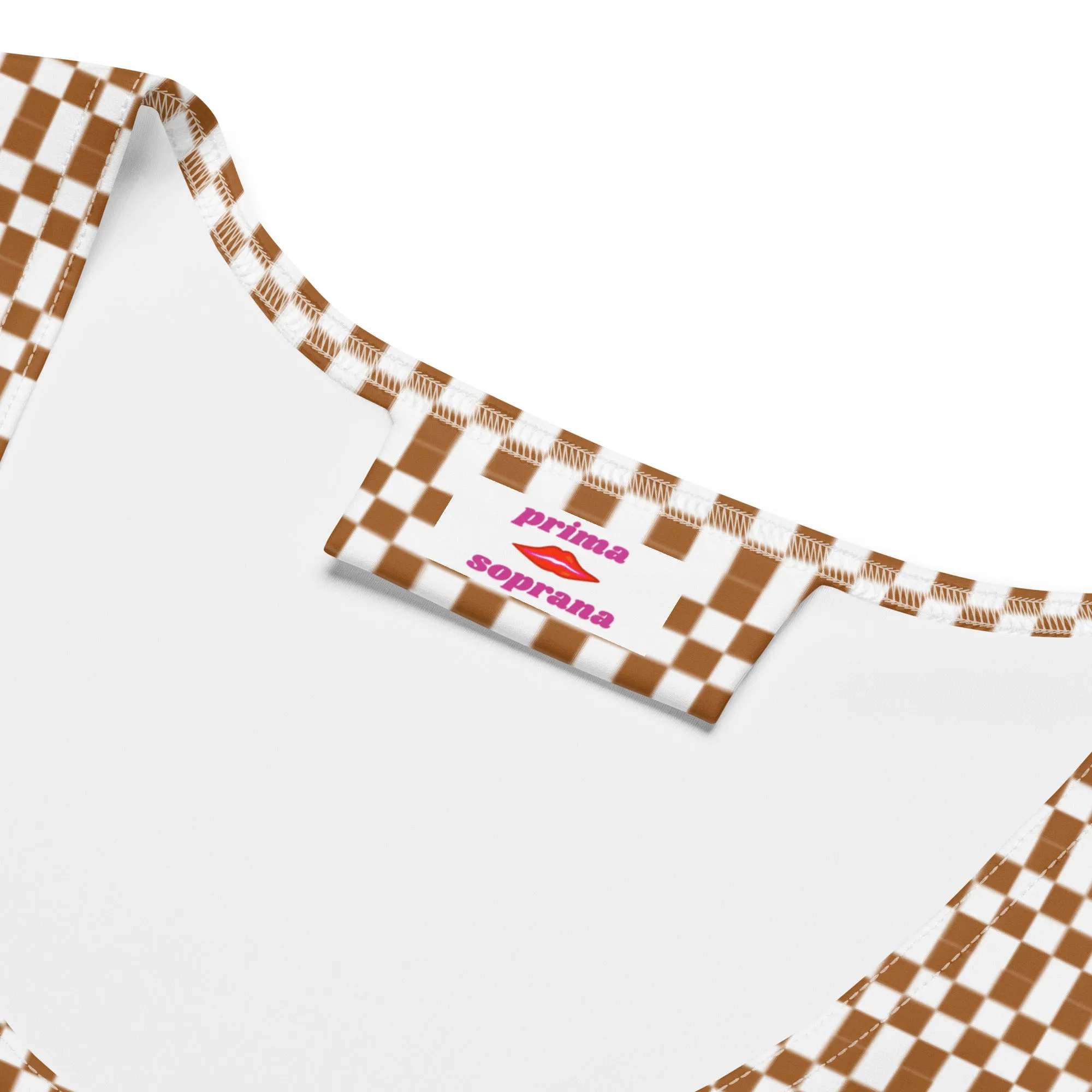 Gold Micro Checker Dress