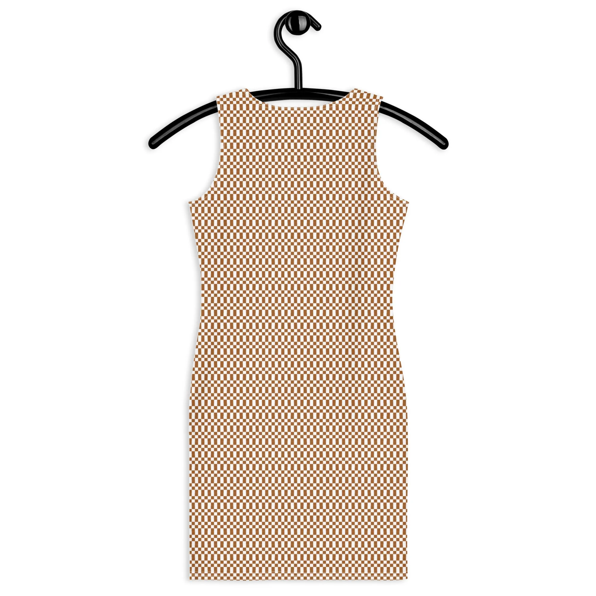 Gold Micro Checker Dress