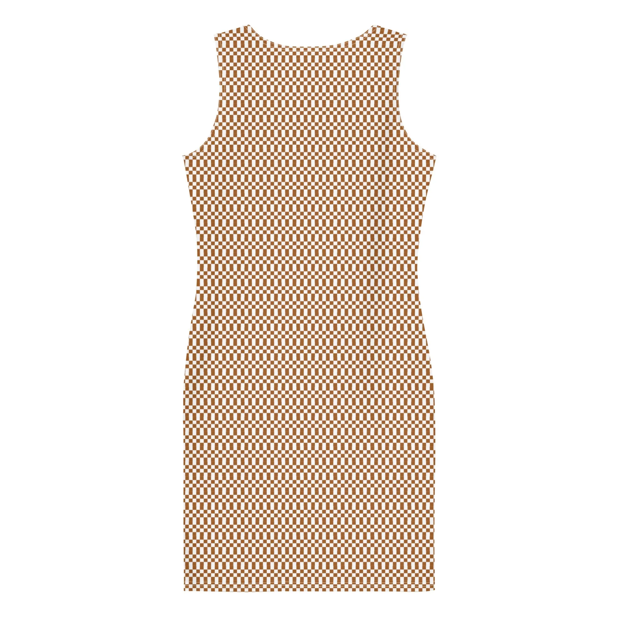 Gold Micro Checker Dress