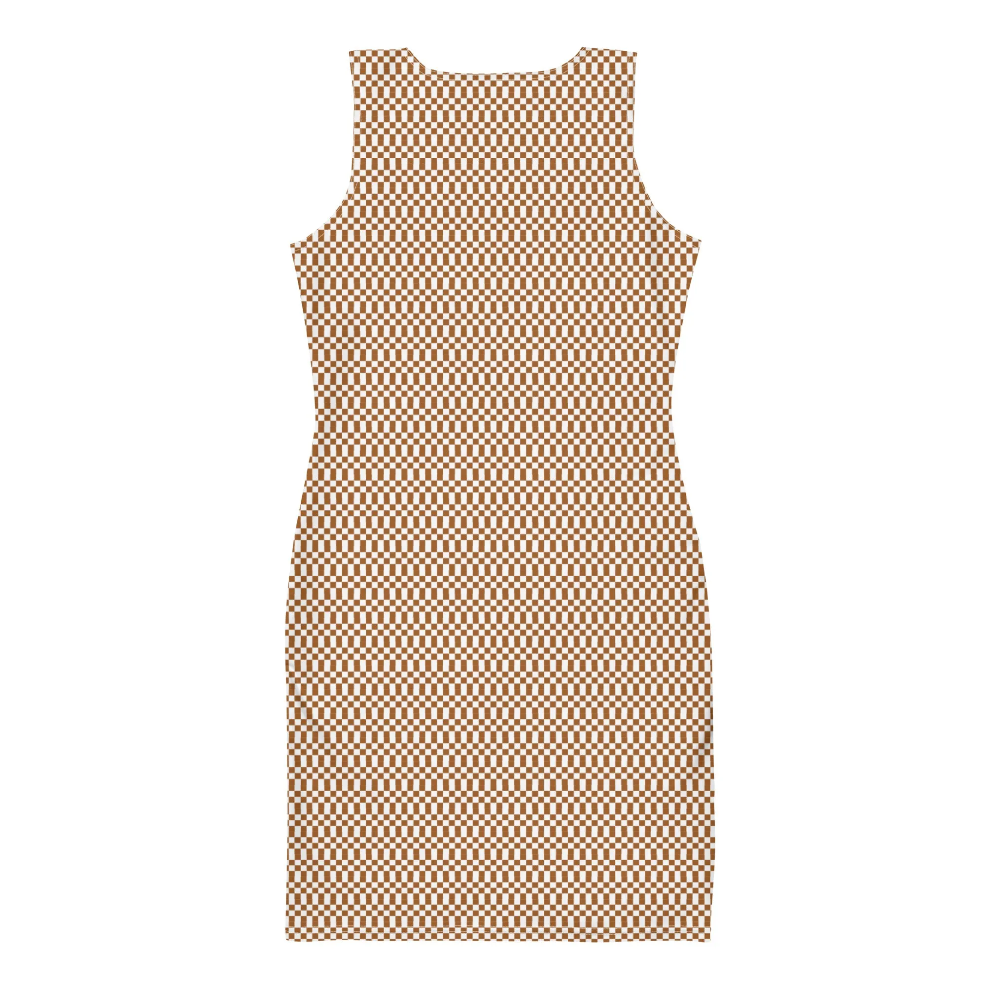 Gold Micro Checker Dress