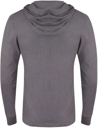 Gold's Gym Long Sleeve Hooded Top Grey Marl