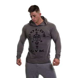 Gold's Gym Long Sleeve Hooded Top Grey Marl