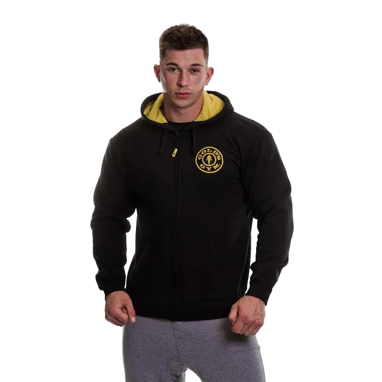 Gold's Gym Muscle Joe Zip Through Hoodie Black