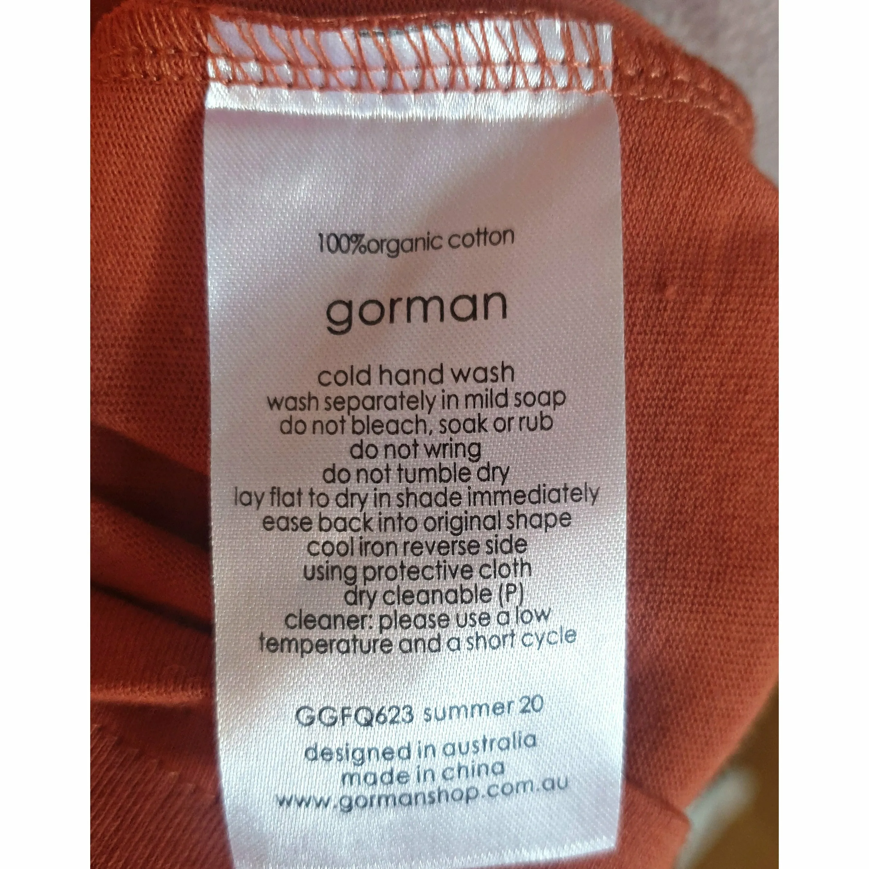 Gorman cropped sleeveless orange top size 16