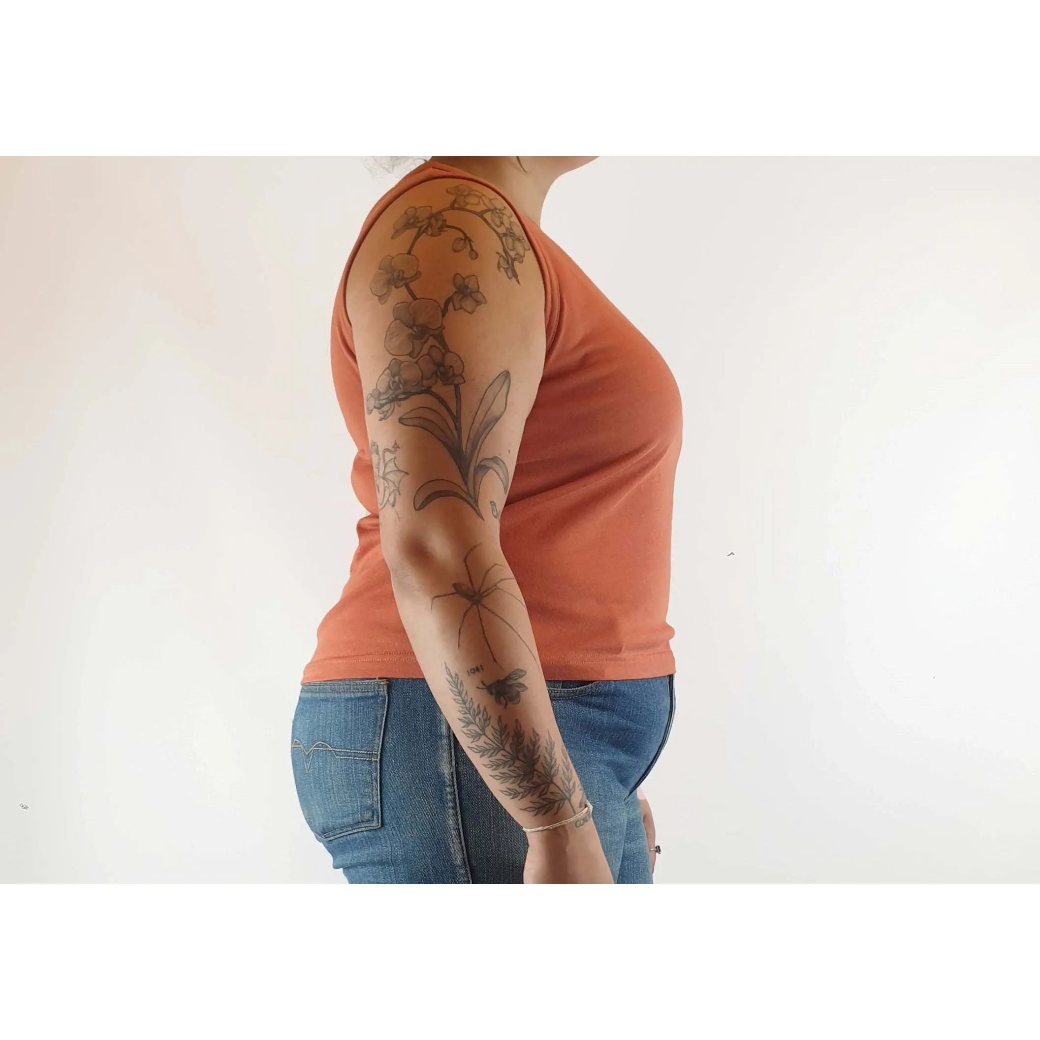 Gorman cropped sleeveless orange top size 16