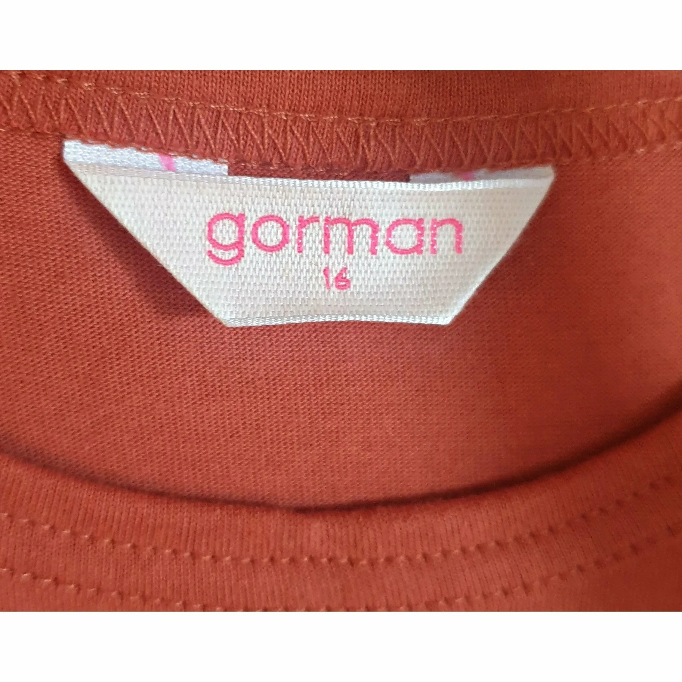 Gorman cropped sleeveless orange top size 16