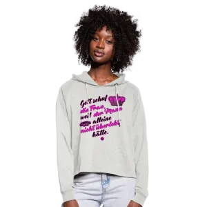 Gott schuf die Frau weil der Mann alleine... - Frauen Cropped Hoodie