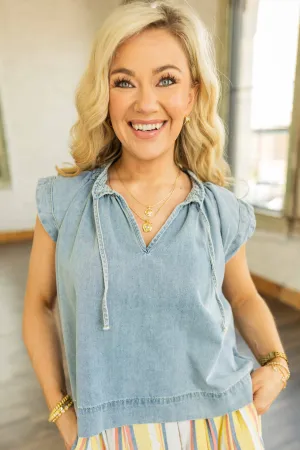 GWENDOLYN DENIM TOP