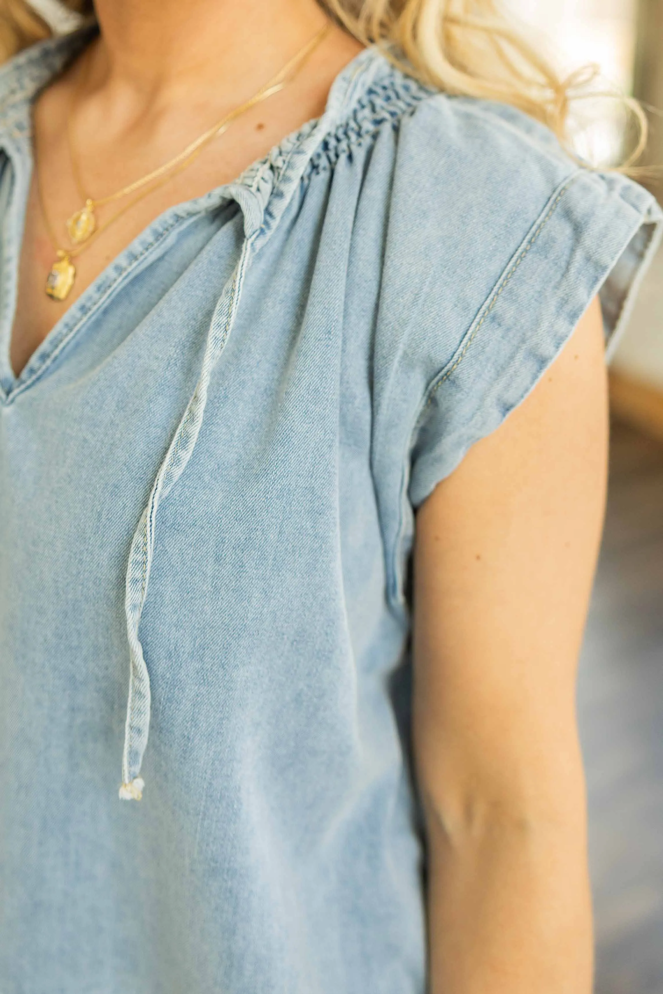 GWENDOLYN DENIM TOP