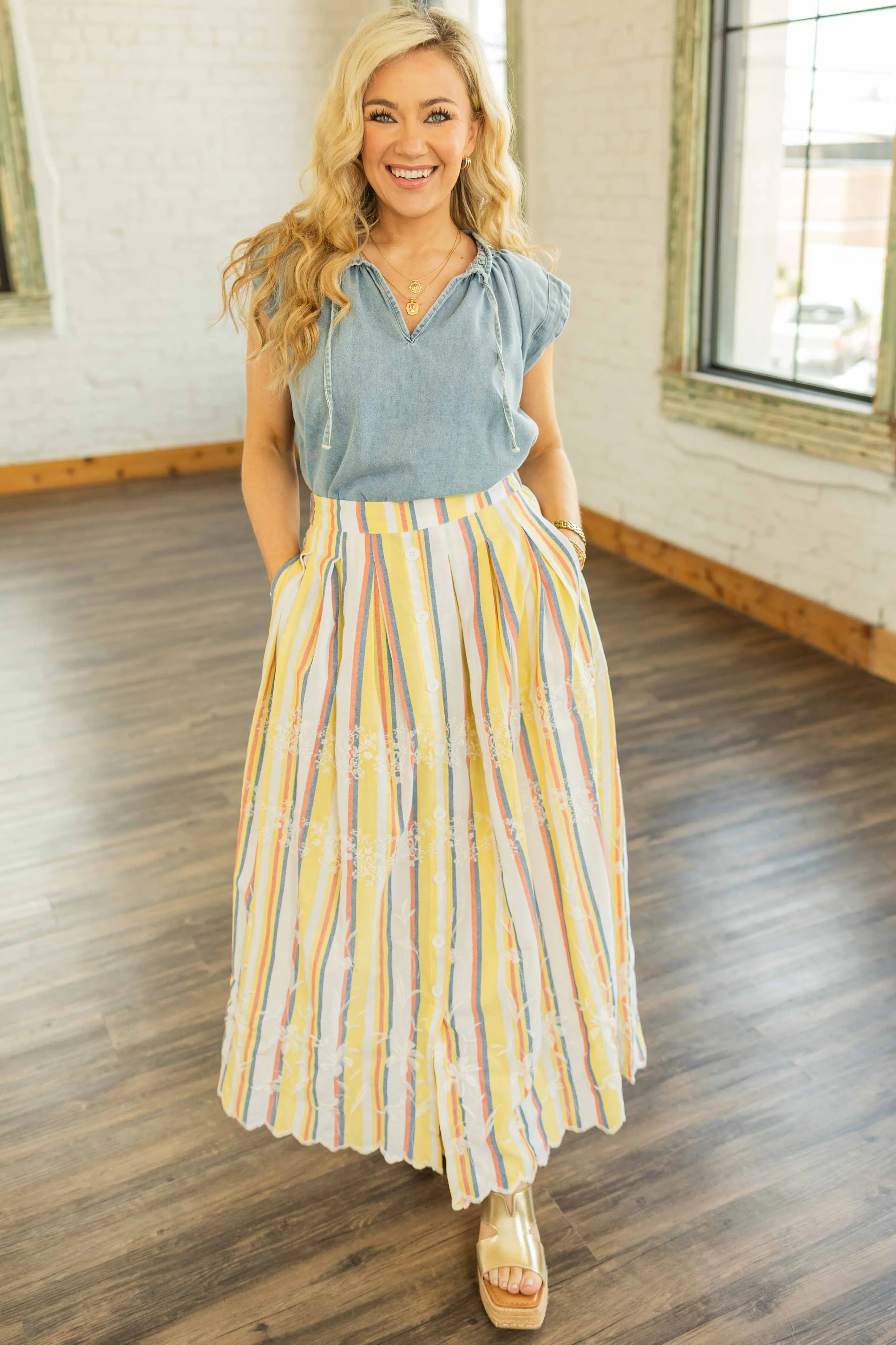 GWENDOLYN DENIM TOP
