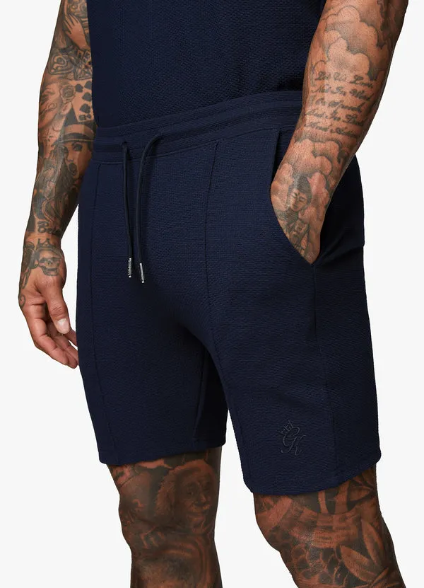 Gym King Signature Texture Shorts Navy Blue