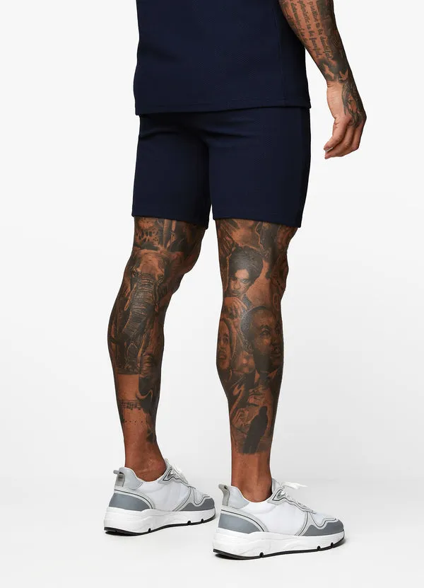Gym King Signature Texture Shorts Navy Blue