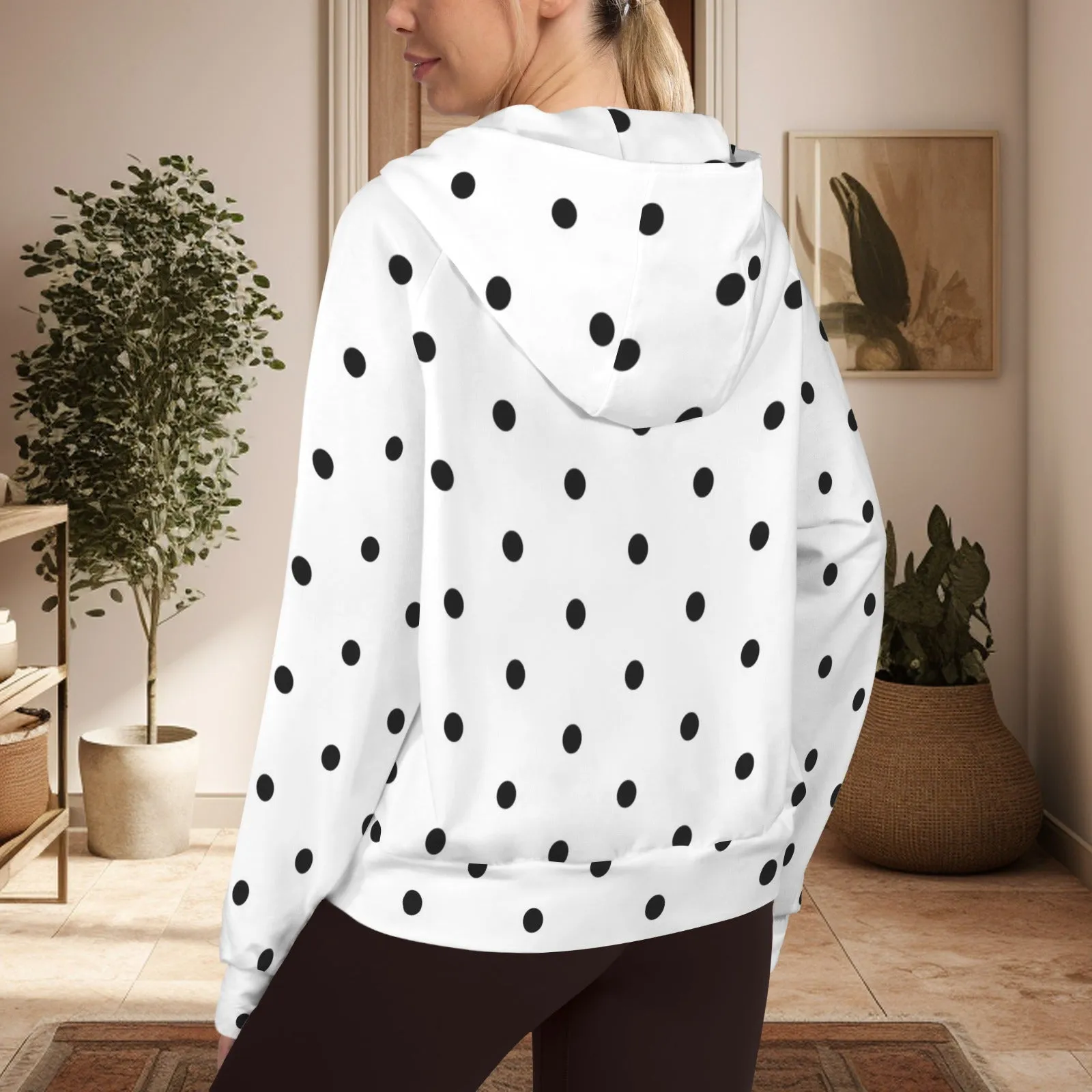 Half Zip Cropped Pocket Fleece Hoodies