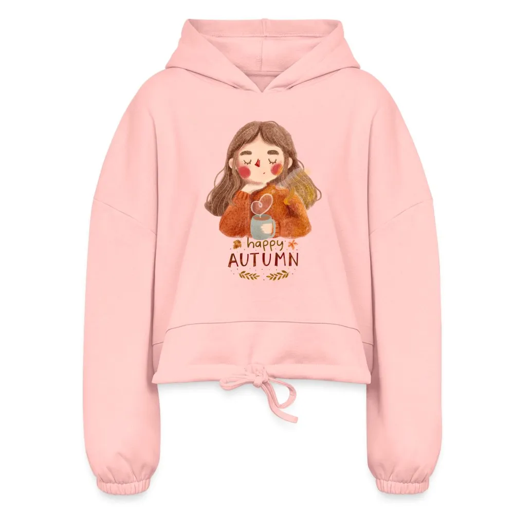 Happy Autumn Women’s Cropped Hoodie