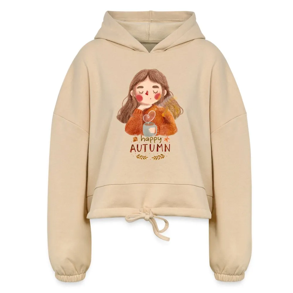 Happy Autumn Women’s Cropped Hoodie
