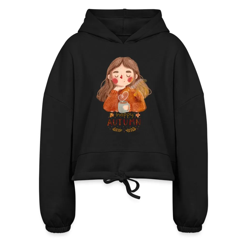 Happy Autumn Women’s Cropped Hoodie