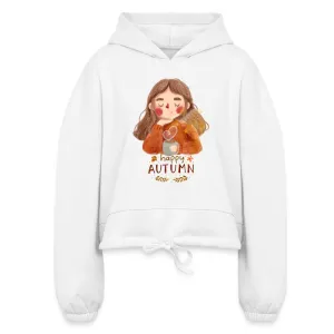 Happy Autumn Women’s Cropped Hoodie