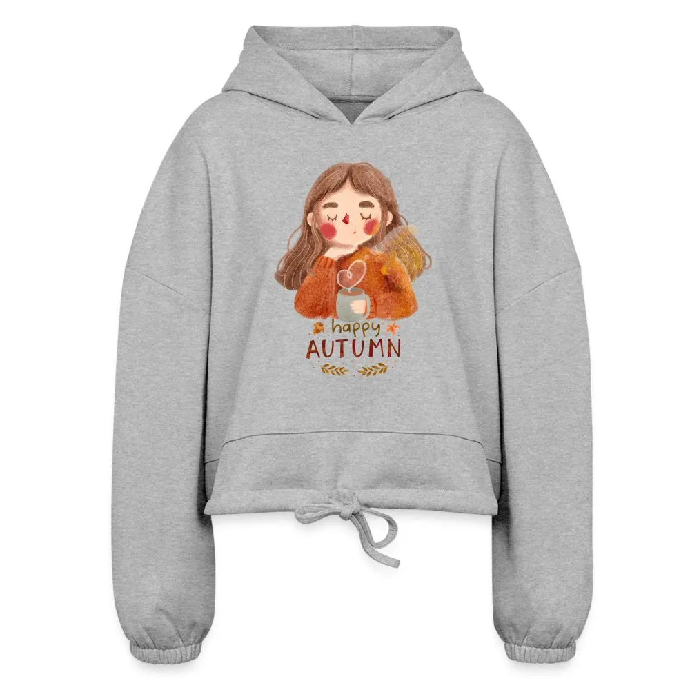 Happy Autumn Women’s Cropped Hoodie