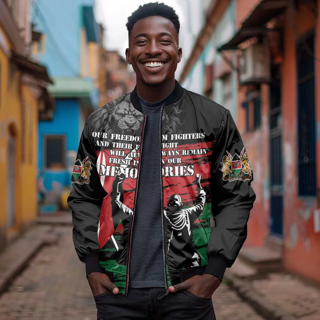 Happy Kenya Mashujaa Day Bomber Jacket Honour Our Heroes, Heroines LT05