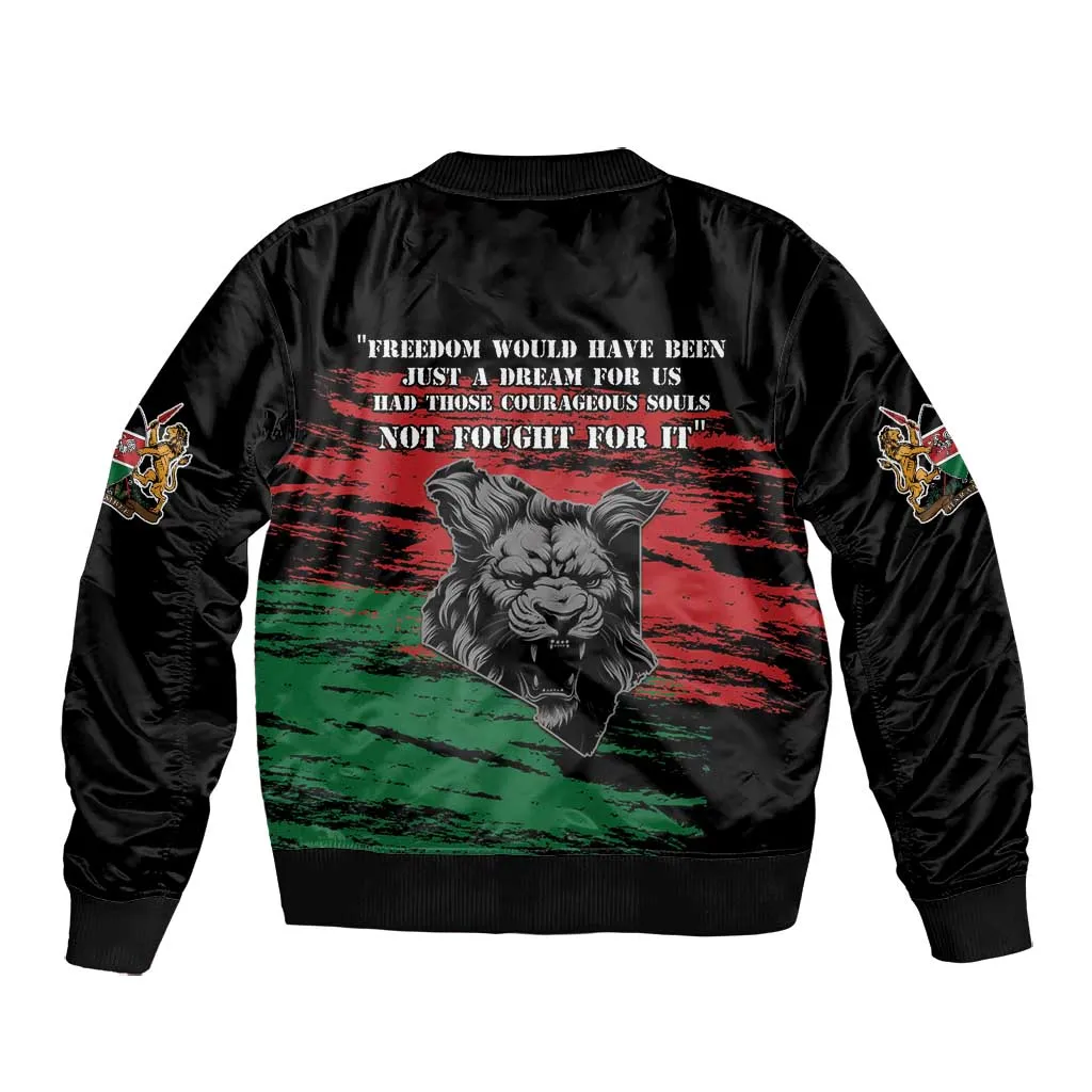 Happy Kenya Mashujaa Day Bomber Jacket Honour Our Heroes, Heroines LT05