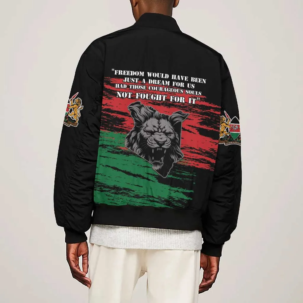 Happy Kenya Mashujaa Day Bomber Jacket Honour Our Heroes, Heroines LT05