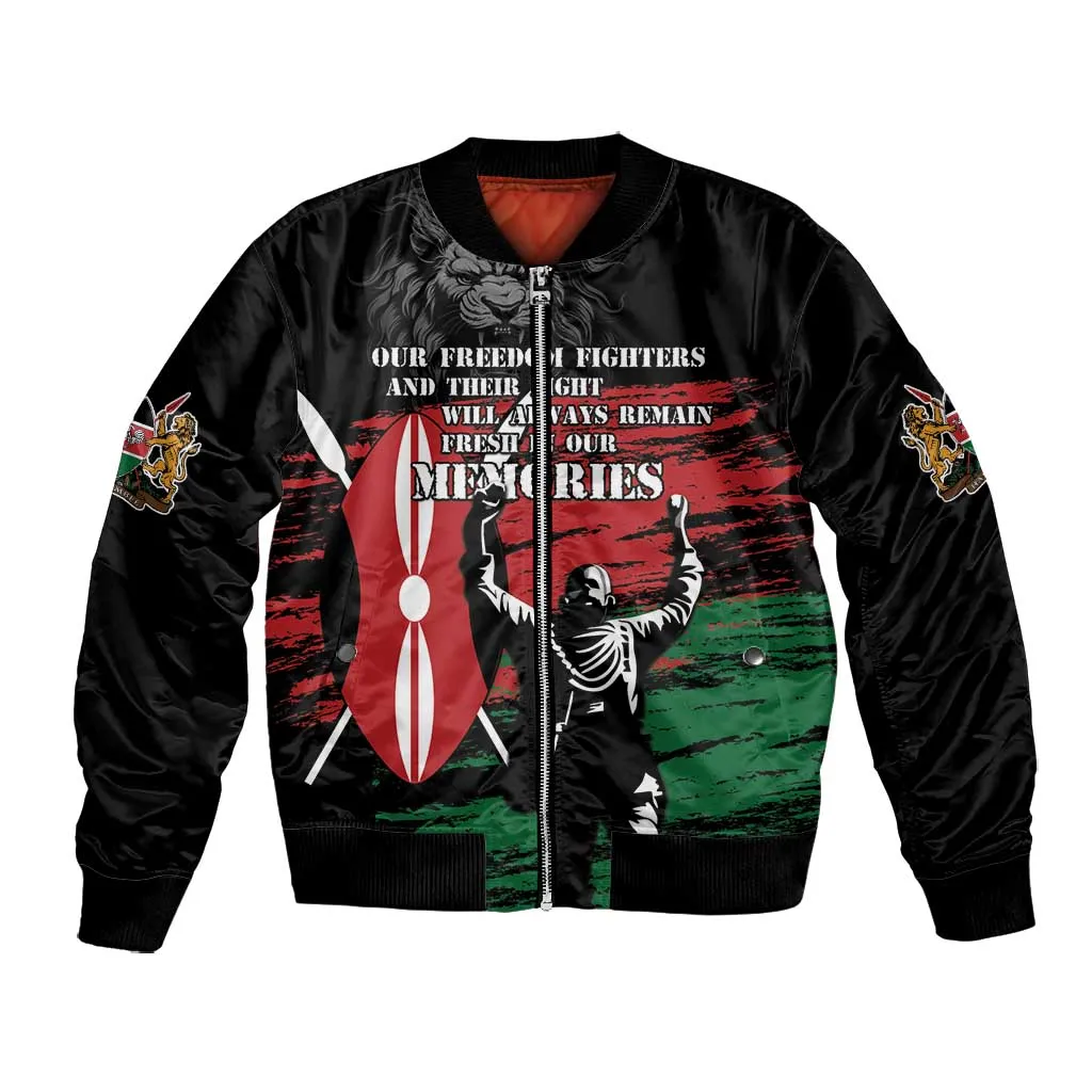 Happy Kenya Mashujaa Day Bomber Jacket Honour Our Heroes, Heroines LT05