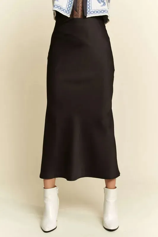 High Waist Midi Skirt For Women – Elegant Versatile Feminine Classic Style For Office Wear, Brunch Looks Or Everyday Fashion Staple