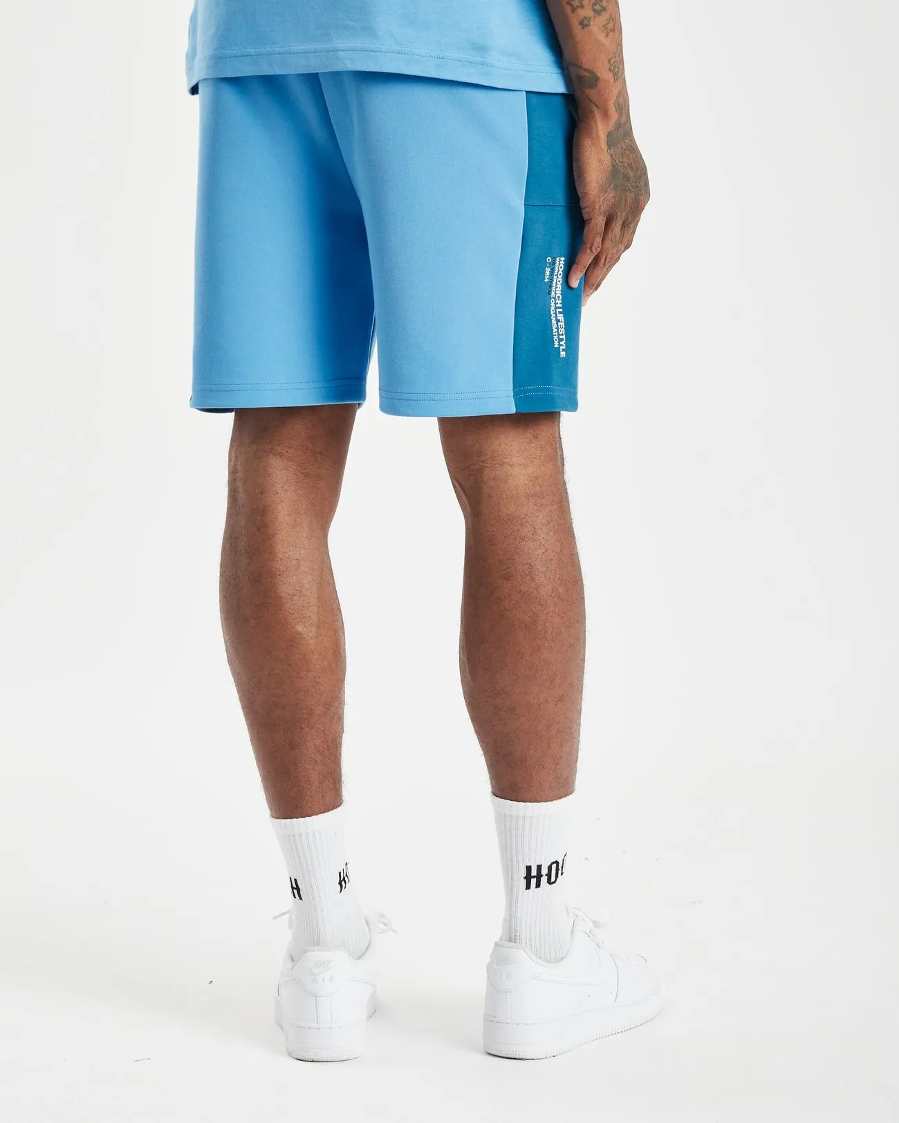 Hoodrich OG Phaze Short Blue Saphire/Azure Blue/White