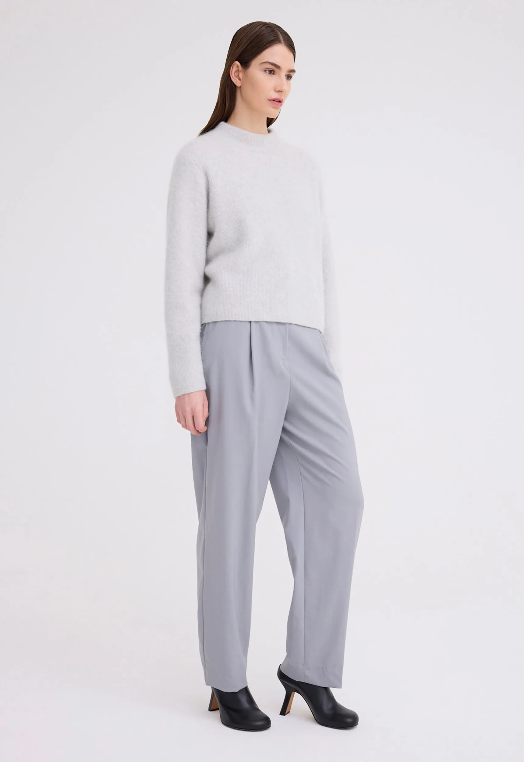 Hudd Shimmer Sweater | Frost Grey