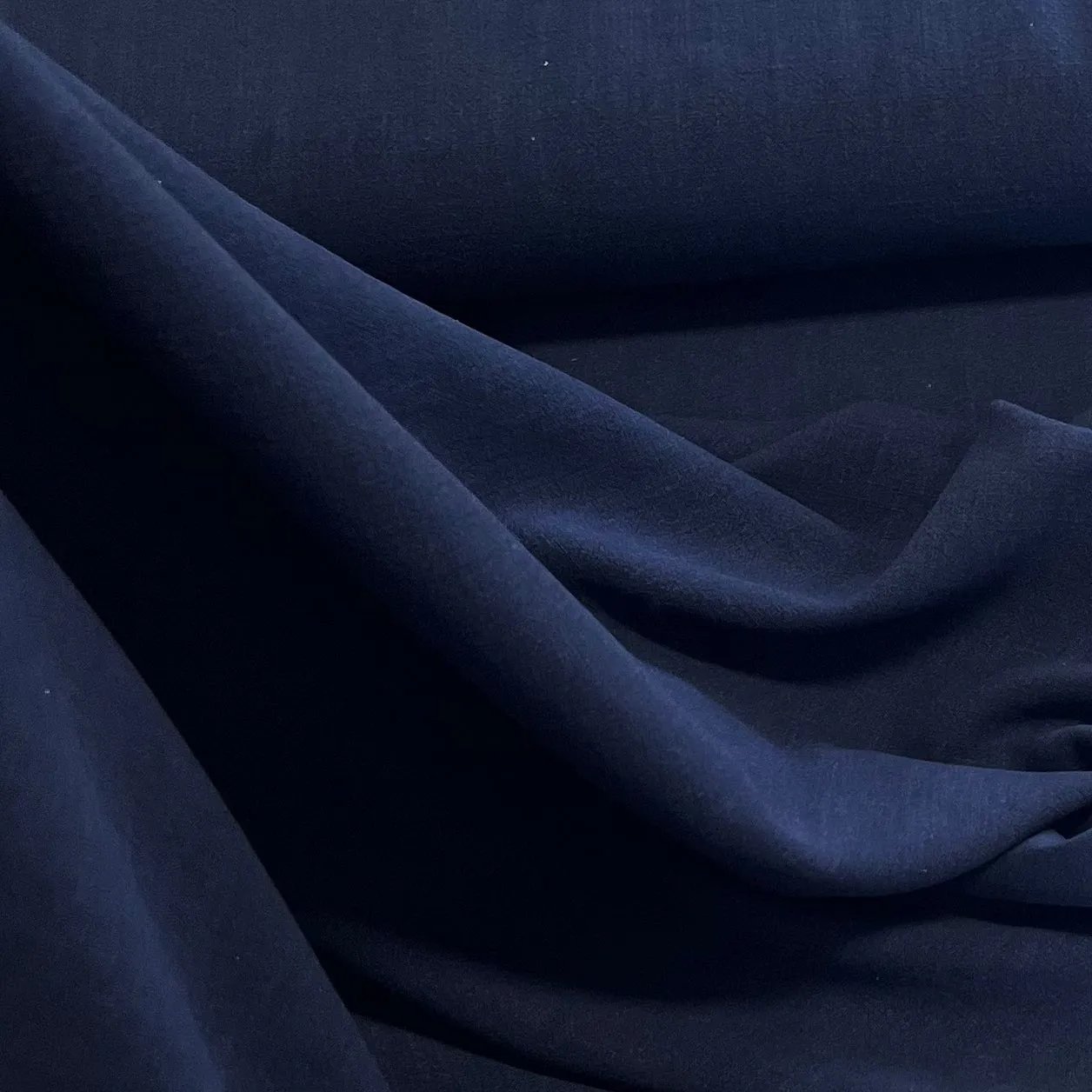 Indigo Viscose Linen Blend