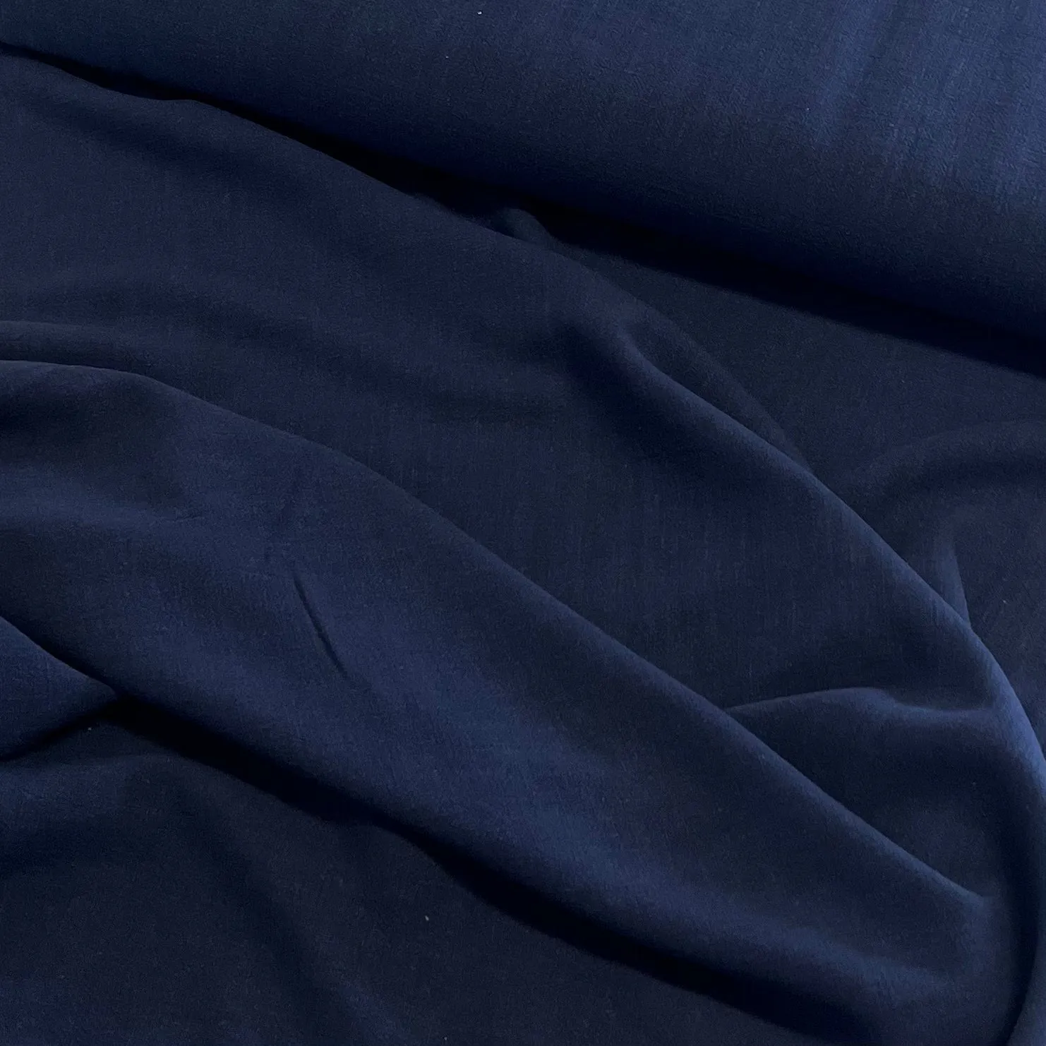 Indigo Viscose Linen Blend