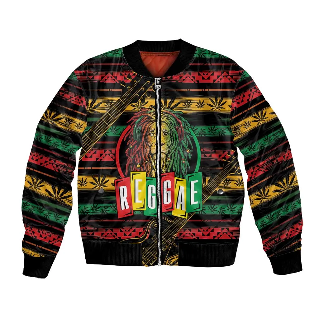 International Reggae Day Bomber Jacket Rastafarian Lion Legend of Reggae LT01