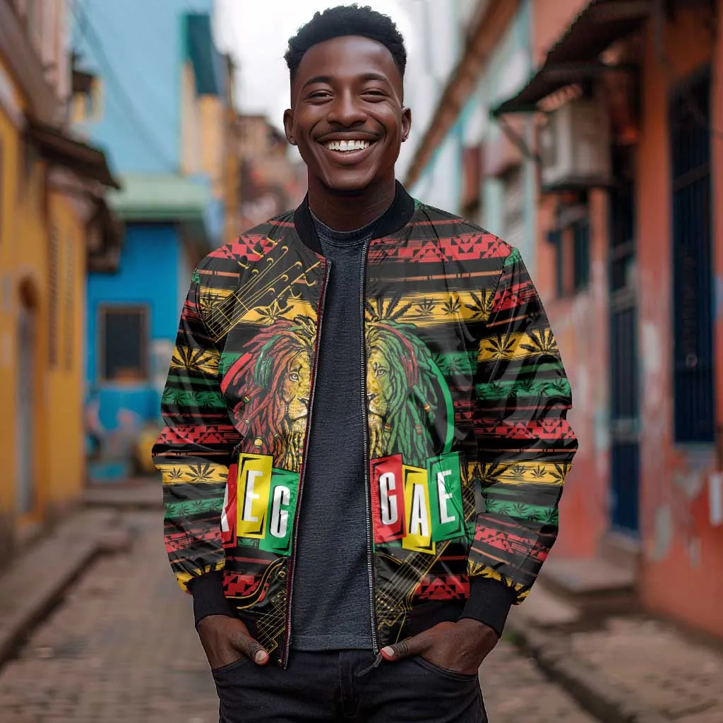 International Reggae Day Bomber Jacket Rastafarian Lion Legend of Reggae LT01