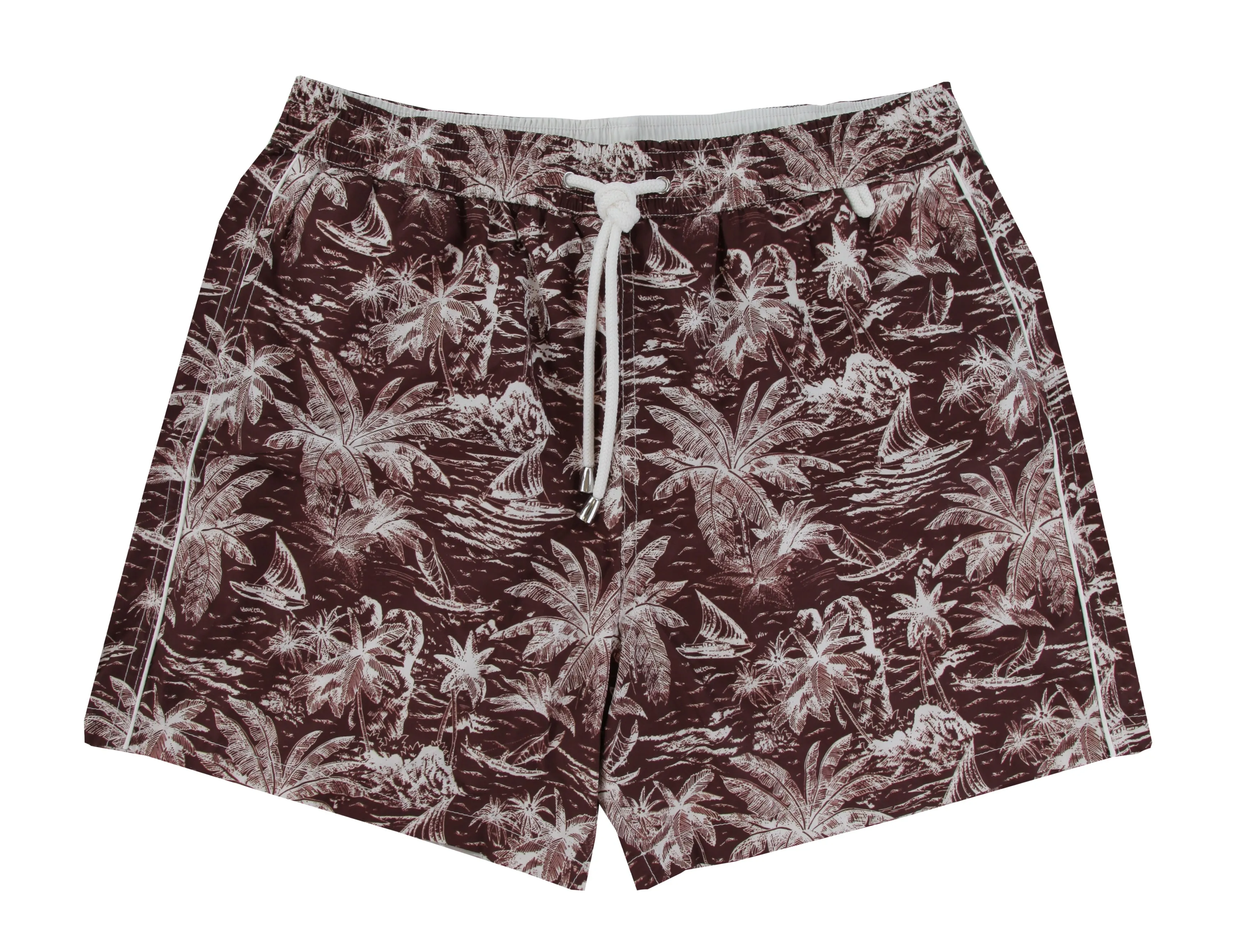 Isaia Brown Swim Shorts