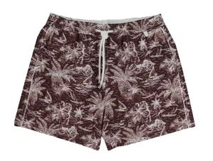 Isaia Brown Swim Shorts