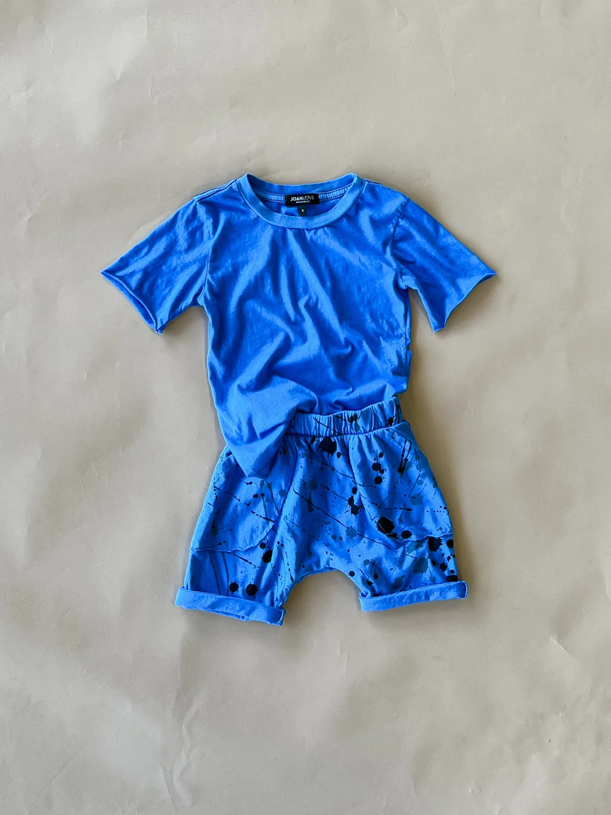 Ivan-Splatter Shorts | Sea Blue
