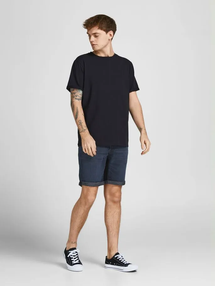 Jack Jones Rick Icon Denim Shorts Dark Navy
