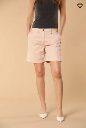 Jaqueline women's Chino Bermuda shorts in Gabardine with stud details slim Fit ①