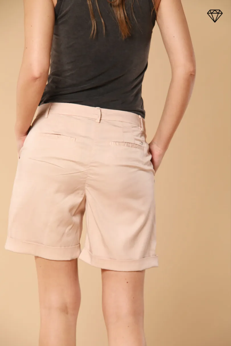 Jaqueline women's Chino Bermuda shorts in Gabardine with stud details slim Fit ①