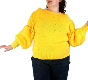 Jericho Road yellow 100% cotton knit jumper size 20