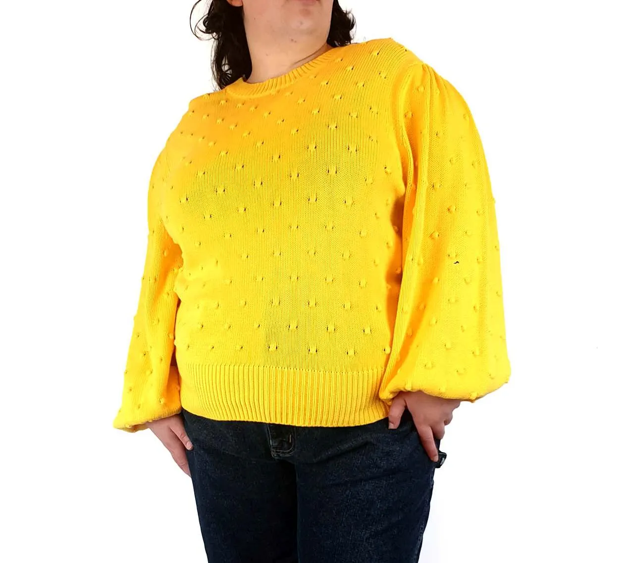Jericho Road yellow 100% cotton knit jumper size 20