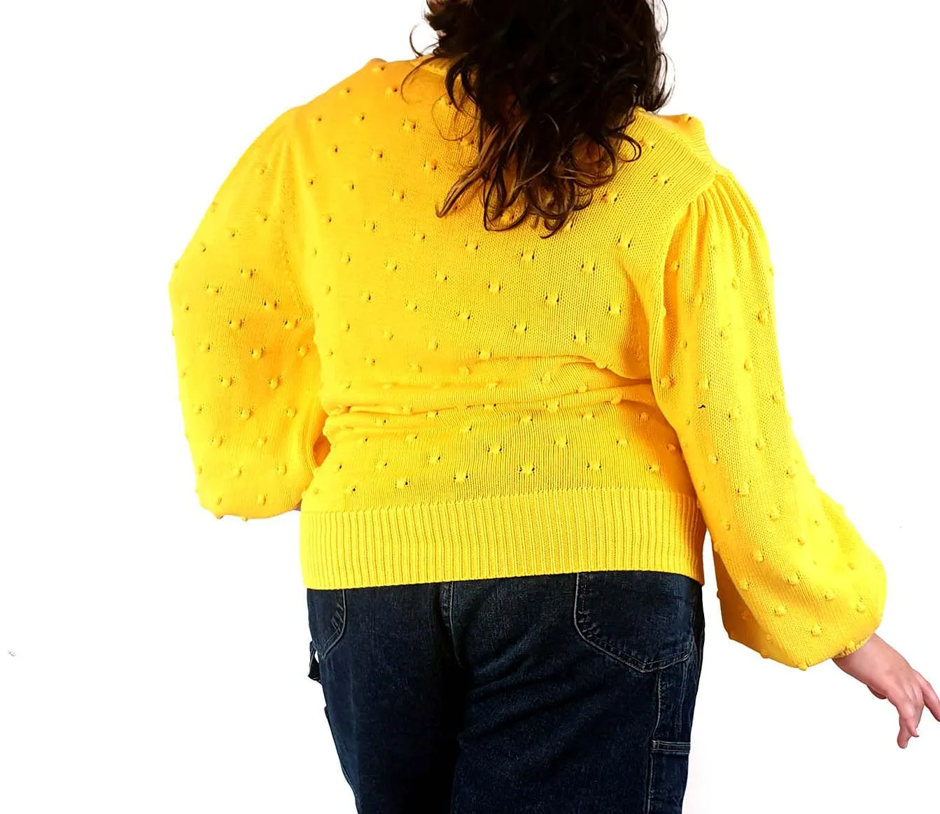 Jericho Road yellow 100% cotton knit jumper size 20