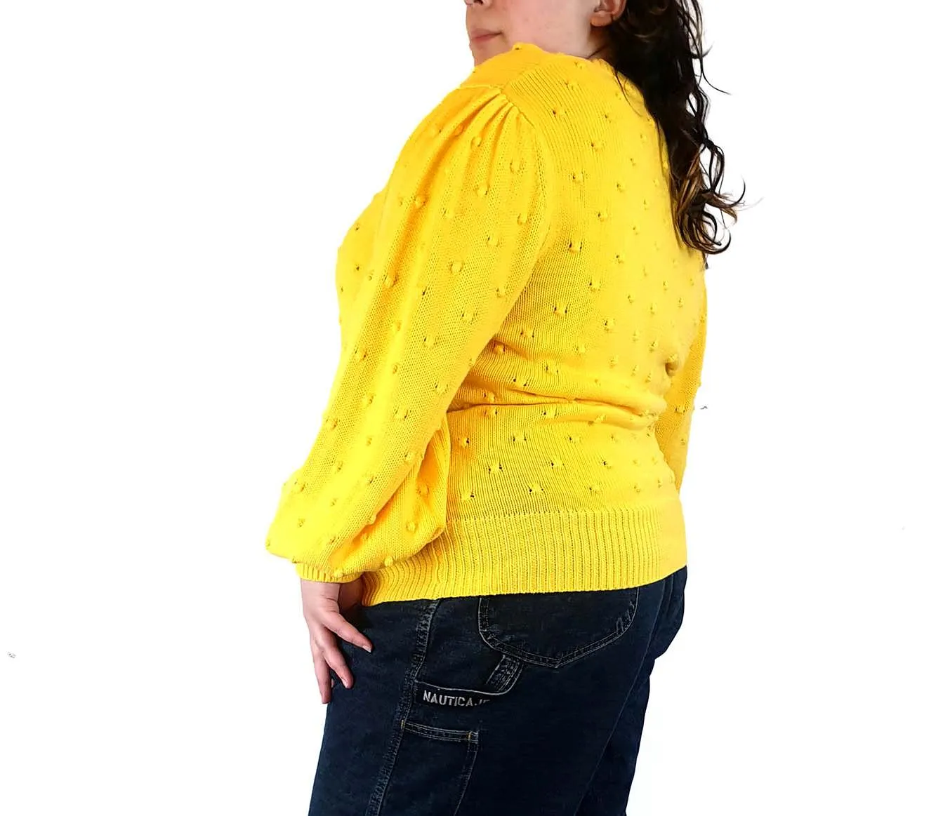 Jericho Road yellow 100% cotton knit jumper size 20
