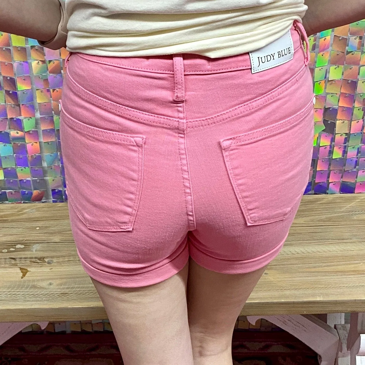 Judy Blue Tummy Control Shorts - Pink
