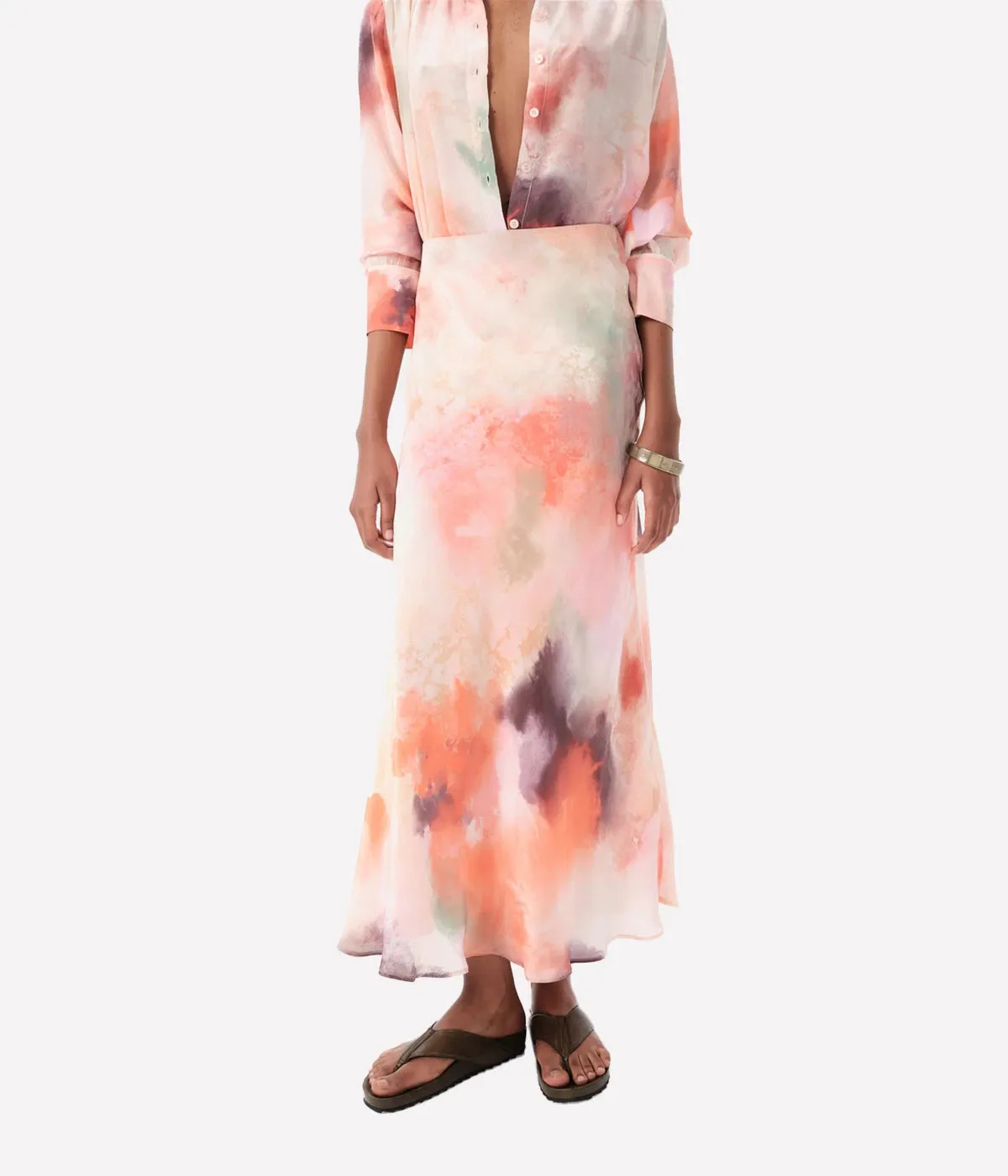 Jufre Ellen Long Skirt in Wild Rose