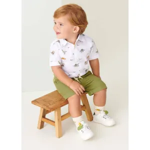 Jungle Linen Bermuda Shorts -#1288