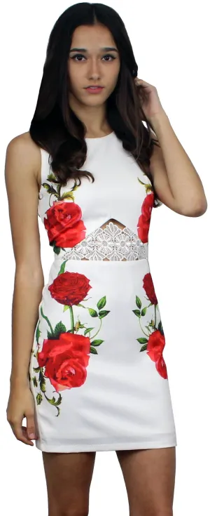 Just My Imagination Roses White Dress