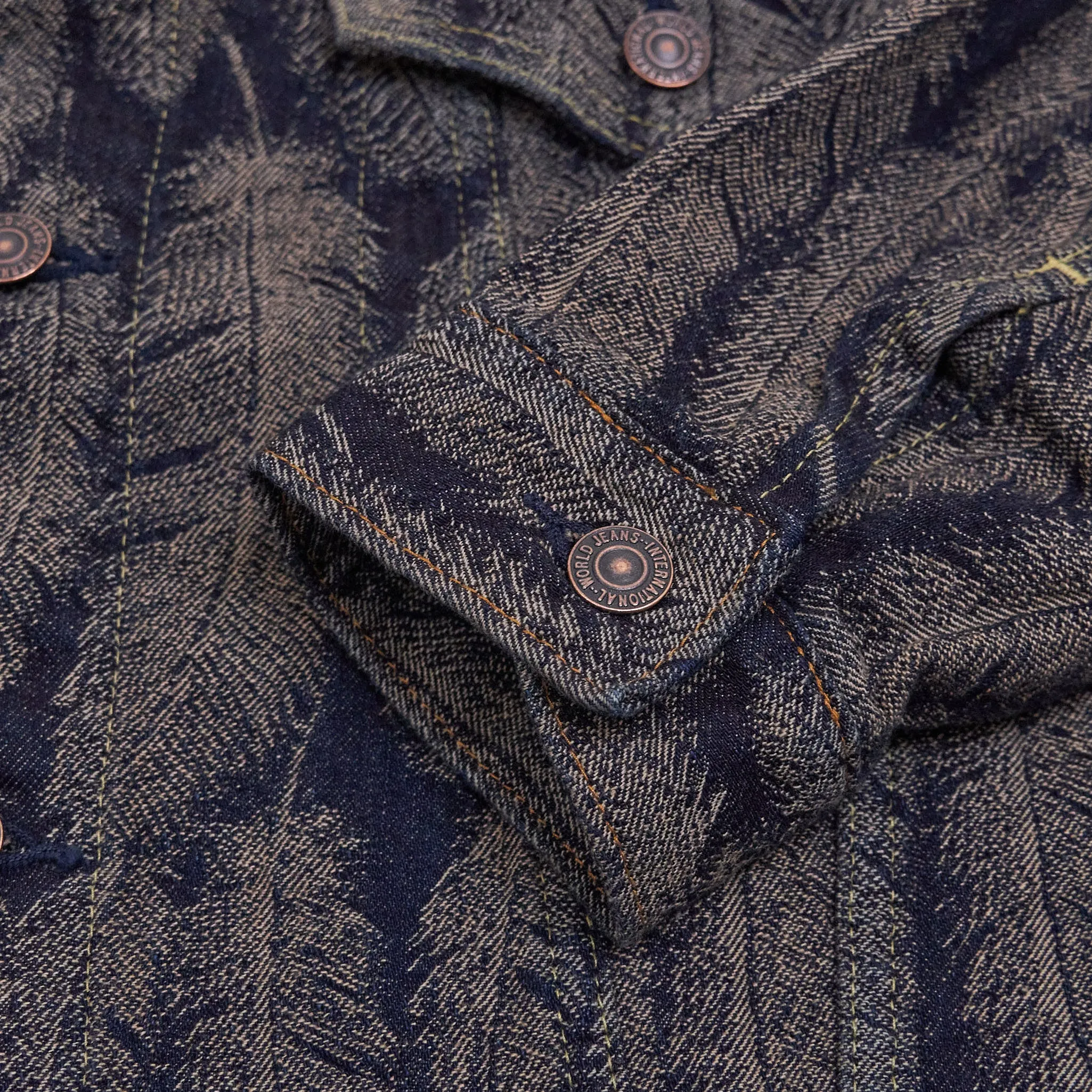 Kapital Feather Jaquard Woven Indigo Type 3 Jacket